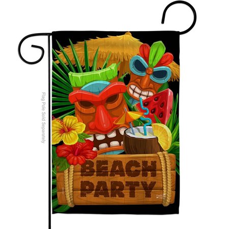 ANGELENO HERITAGE Angeleno Heritage G135409-BO 13 x 18.5 in. Tiki Beach Party Garden Flag with Coastal Double-Sided Decorative Vertical Flags House Decoration Banner Yard Gift G135409-BO